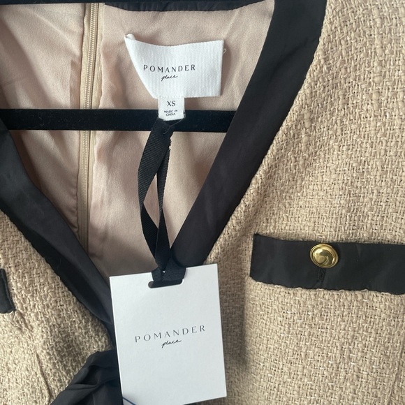 Tan Coco Tweed Bow Dress. Bought on Tuckernuck. - Picture 3 of 3